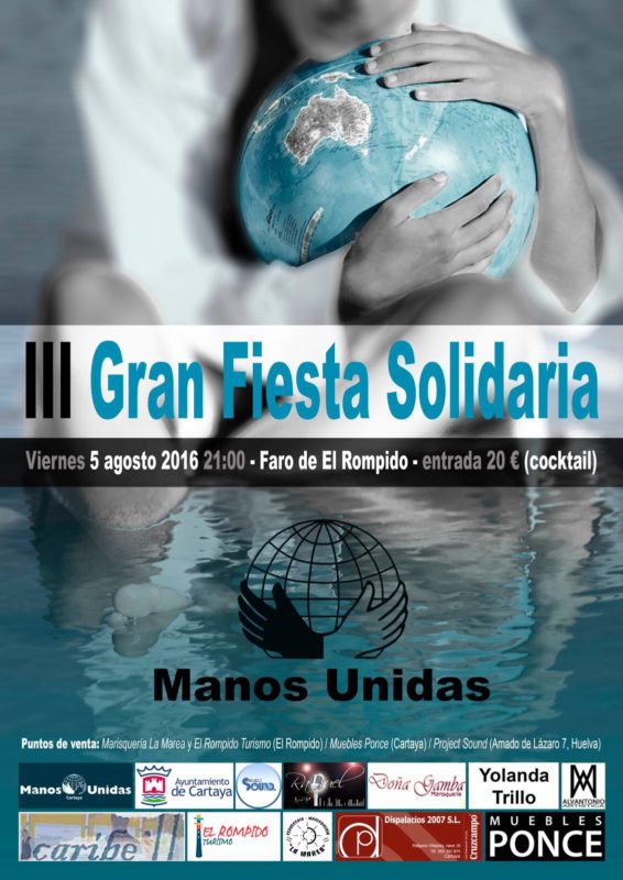 Cartel anunciador de la III Gran Fiesta Solidaria de Manos Unidas Cartaya