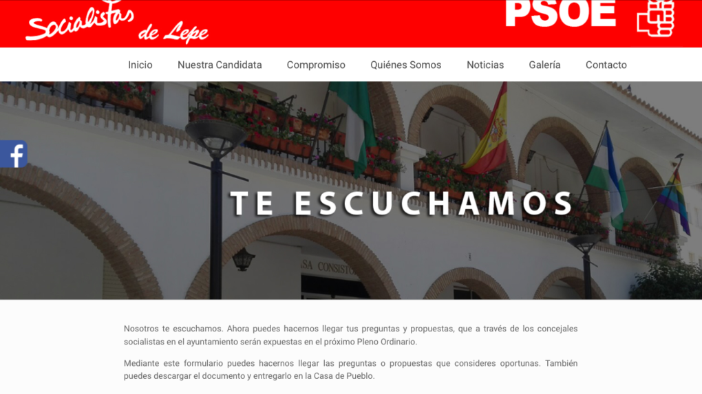 Los vecinos pueden acceder a la nueva herramienta a través de la web del PSOE de Lepe