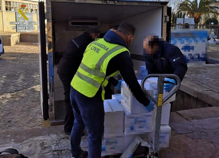 Intervienen en una empresa de Huelva 800 kilos de choco sin documentación