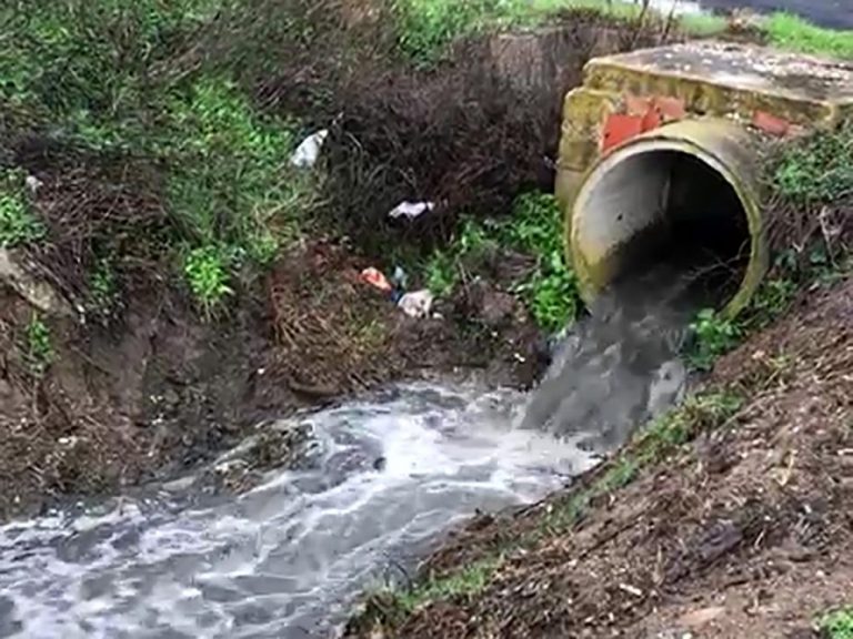 Indignación en Cartaya por vertidos de agua sucia y con olor nauseabundo al paraje protegido de La Ribera