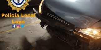 Herida en Lepe tras ser embestida por un conductor que se dio a la fuga y sin puntos en el carné