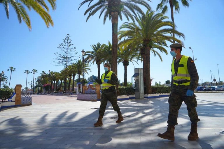 El Ejército de Tierra realiza este domingo en Ayamonte labores de presencia y reconocimiento