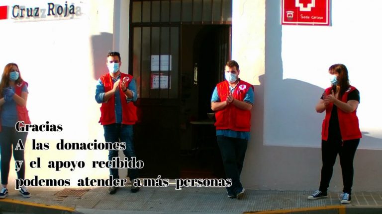Cruz Roja Cartaya agradece las donaciones recibidas con un vídeo
