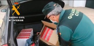 Guardia Civil interviene 6.305 cajetillas de tabaco ilegal en la provincia de Huelva durante el estado de alarma