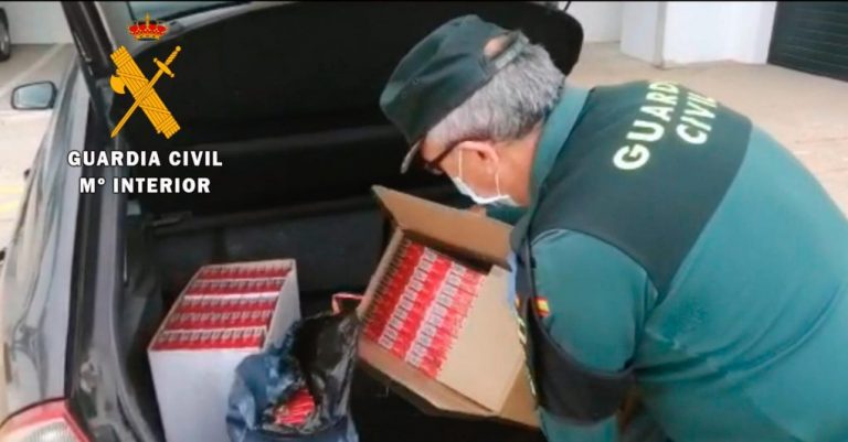 Guardia Civil interviene 6.305 cajetillas de tabaco ilegal en la provincia de Huelva durante el estado de alarma