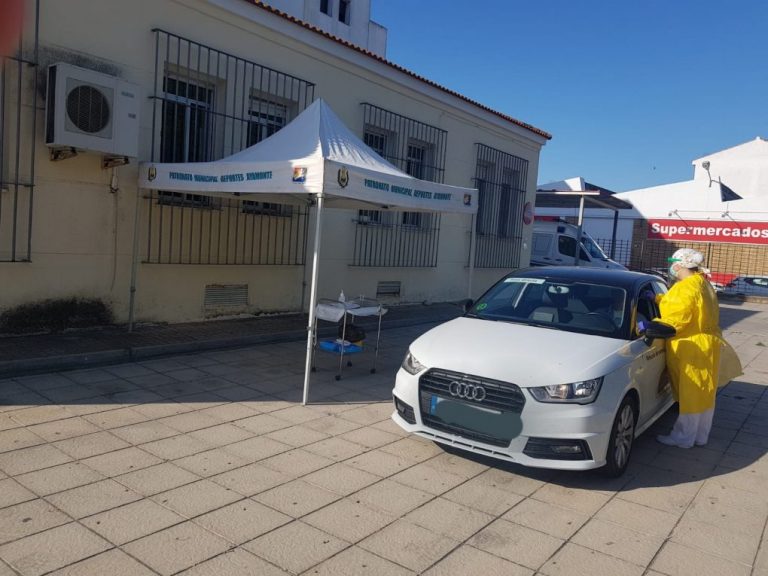 Ya opera en Ayamonte el auto-covid para la realización de pruebas PCR desde el automóvil