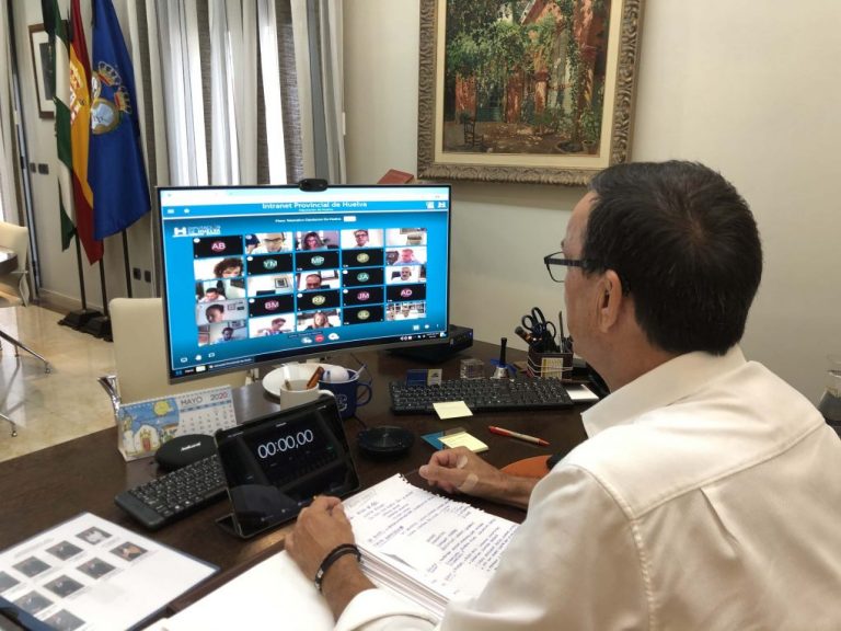 Diputación celebra el primer pleno telemático de su historia  marcado por iniciativas de mejora económica