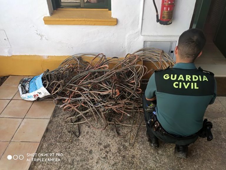 Detienen a un varón por el robo de 300 metros de cable de cobre en Minas de Riotinto