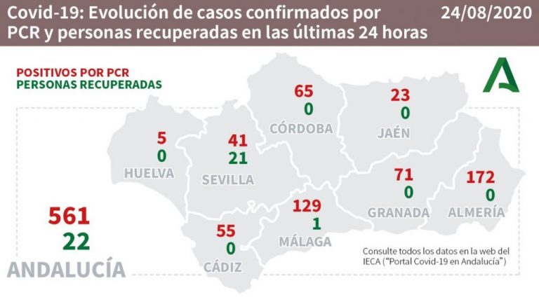 Huelva con 8, Almonte con 3 y Zalamea, Isla y Trigueros con 2, encabezan los contagios por municipios del fin de semana