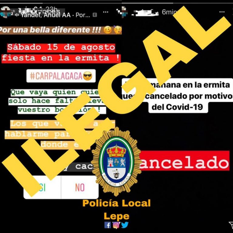 Denuncian a un menor en Lepe por convocar un ‘macrobotellón’ alternativo a la Feria de la Bella