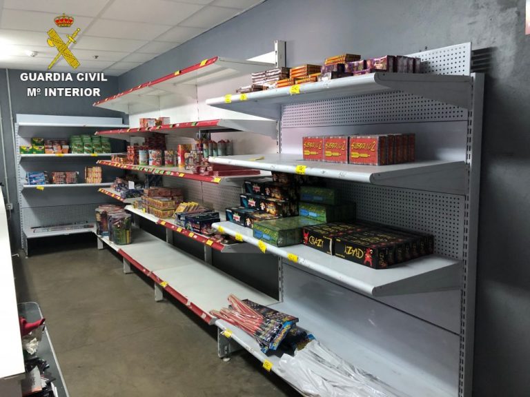 Intervienen en Huelva casi 20.000 petardos almacenados deficientemente