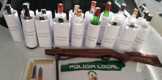 Cartaya: 60 multas por botellón e incumplimiento de medidas anti-covid, e intervenidas navajas y una carabina de aire comprimido