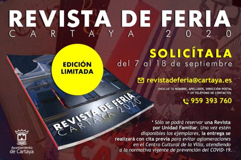 Los cartayeros pueden solicitar desde este lunes la edición limitada de la Revista de Feria 2020