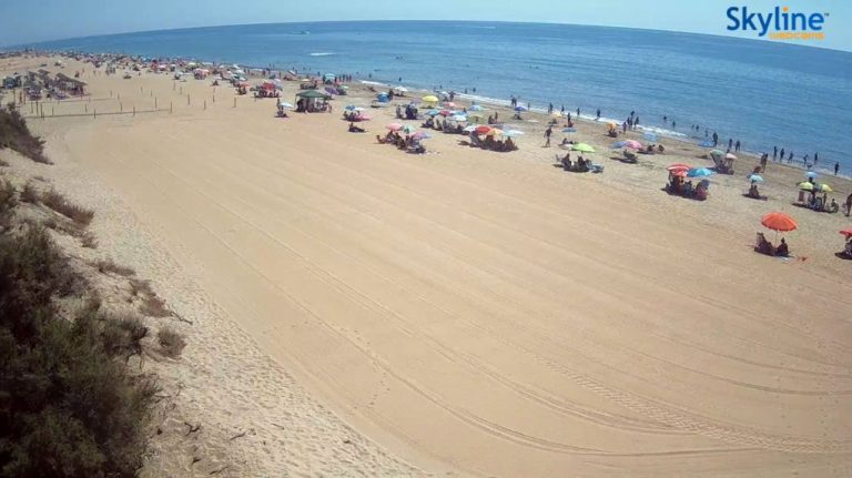 La playa de Islantilla puede verse a través de una webcam las 24 horas del día