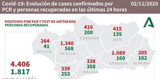 La provincia de Huelva registra este lunes 264 nuevos casos de coronavirus