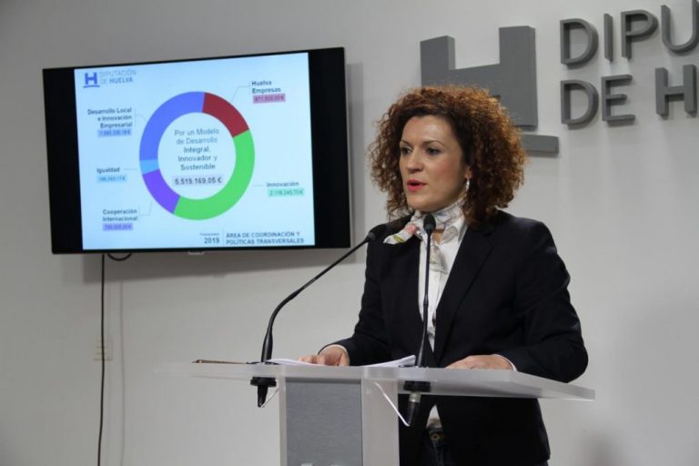 La vicepresidenta Mª Eugenia Limón preside el pleno de la Diputación de Huelva de este viernes