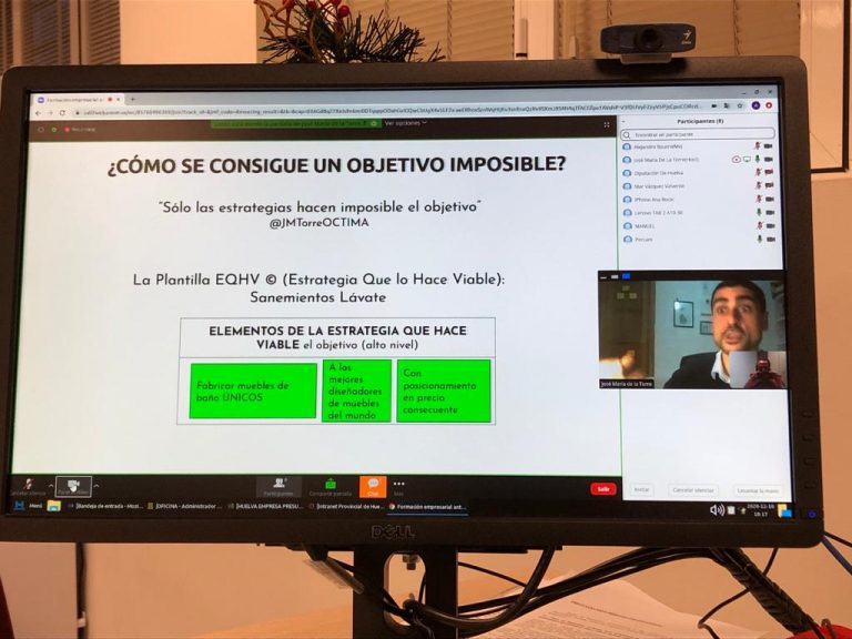 Diputación de Huelva organiza sendos webinar con los sectores del calzado y el mueble