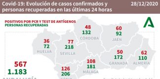 Huelva (62), Isla (11) y La Palma (8), municipios con más casos en los cuatro últimos días