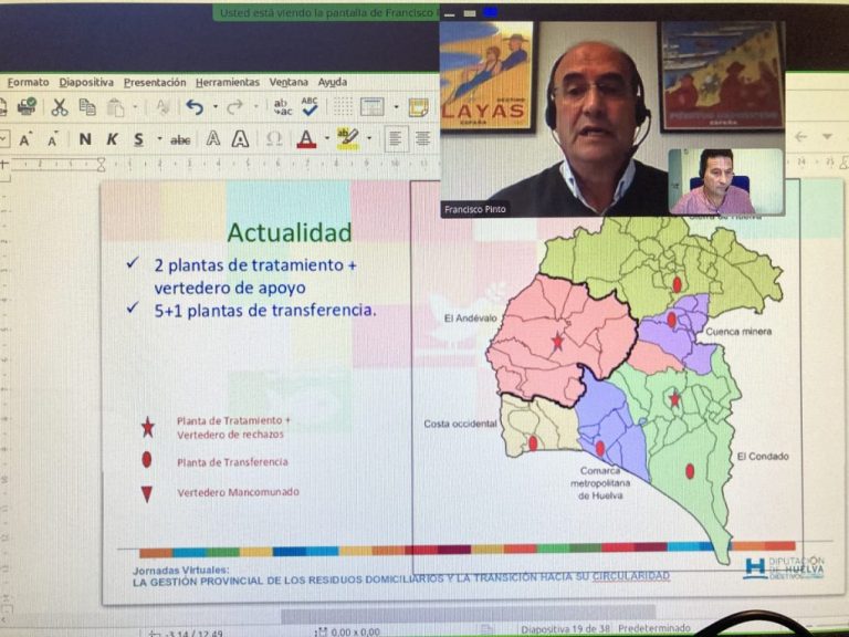 La gestión de los residuos domiciliarios centra unas jornadas virtuales de la Diputación de Huelva