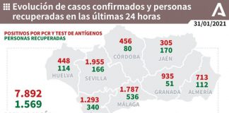La provincia de Huelva registra este domingo 448 nuevos contagios por coronavirus