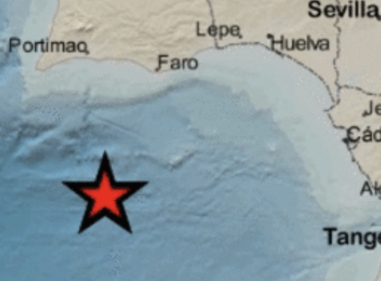 El IGN registra un leve terremoto frente a las costas de Huelva y Portugal, que no es apreciado por la población