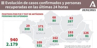 La provincia de Huelva registra este domingo 29 nuevos positivos y cero fallecidos
