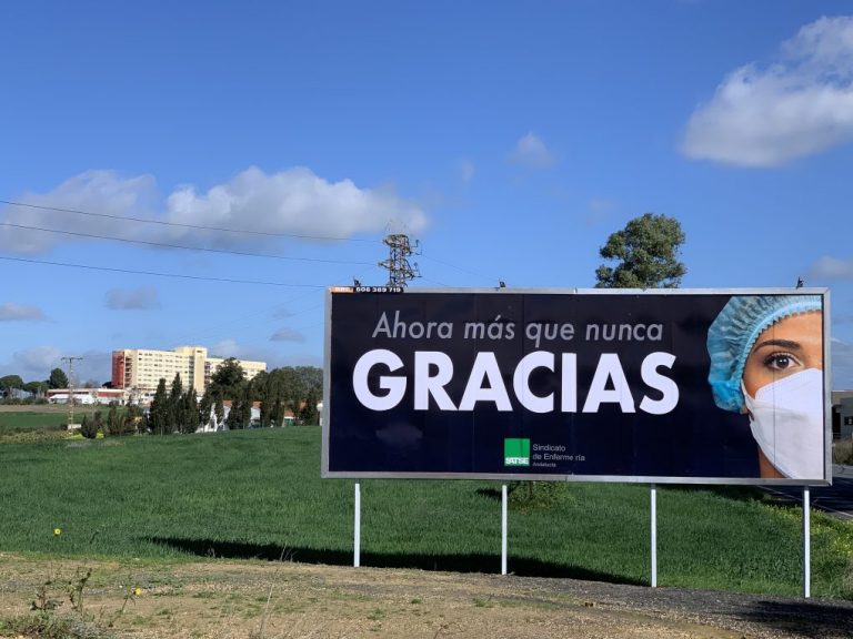 SATSE inicia una campaña en Huelva para agradecer el trabajo de enfermeras y fisioterapeutas frente a la Covid