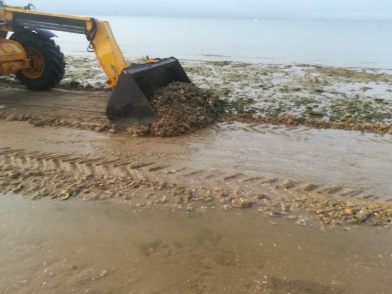 Punta adjudica tres nuevas pasarelas en El Portil y retira las piedras acumuladas en la playa