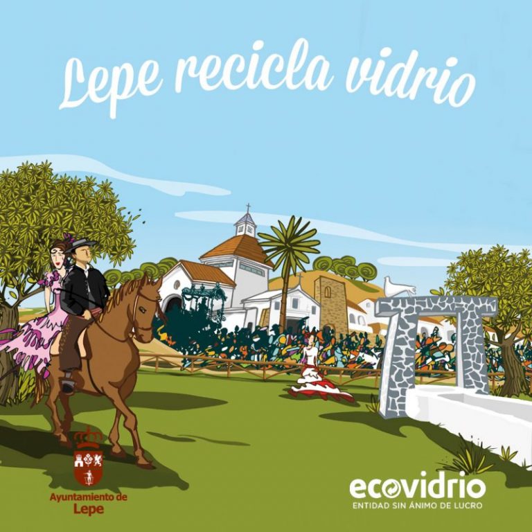 Lepe dedica una sevillana al reciclaje de vidrio para promover esta práctica entre los vecinos