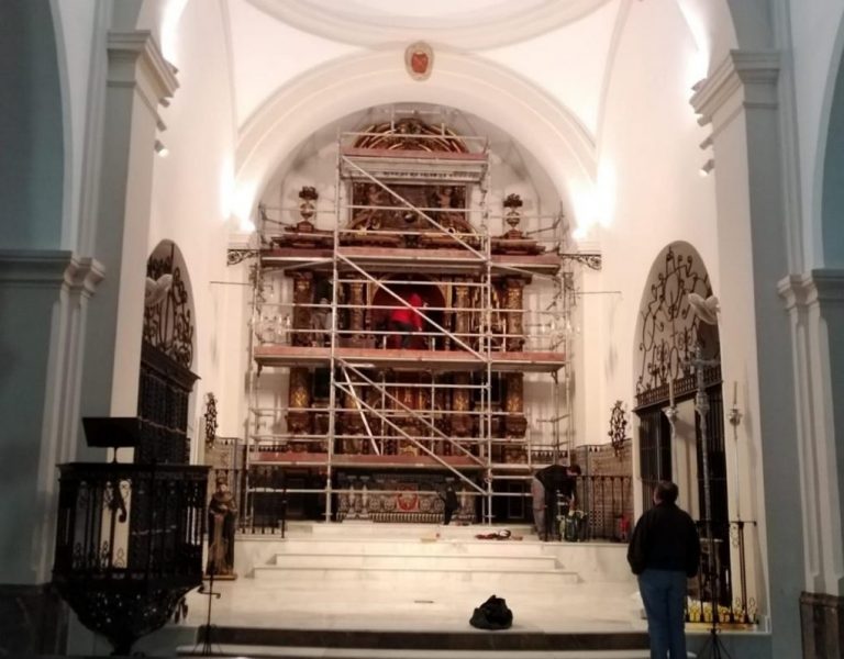 Restauran el retablo mayor de la iglesia parroquial Santo Domingo de Guzmán de Lepe