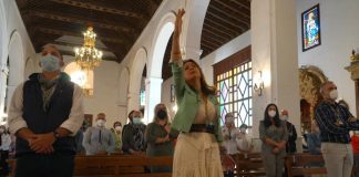 Ayamonte acoge la primera misa de romeros en Huelva en el segundo año sin Romería del Rocío