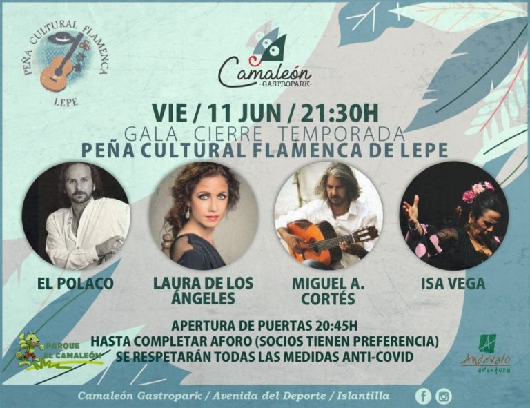 Una velada flamenca abre el verano en el Auditorio del Parque El Camaleón de Islantilla