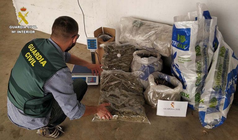Tres detenidos en la intervención de 12 kilos de marihuana en una finca ocupada en Gibraleón