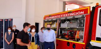 La presidenta de la Diputación visita los parques de Bomberos de la Sierra de Aracena y Picos de Aroche