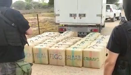 Detenido el conductor de un camión que transportaba 1.500 kilos de hachís de Huelva a Sevilla