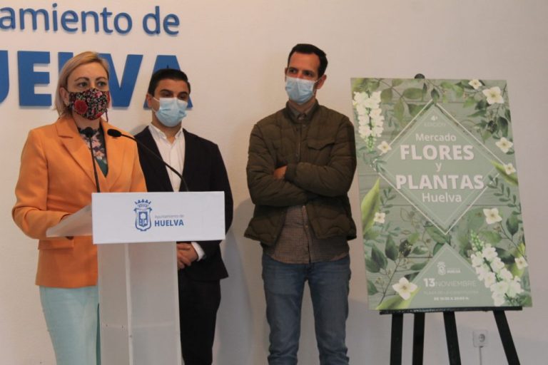 El Mercado de Flores y Plantas de Huelva regresa este sábado a la Plaza del Ayuntamiento