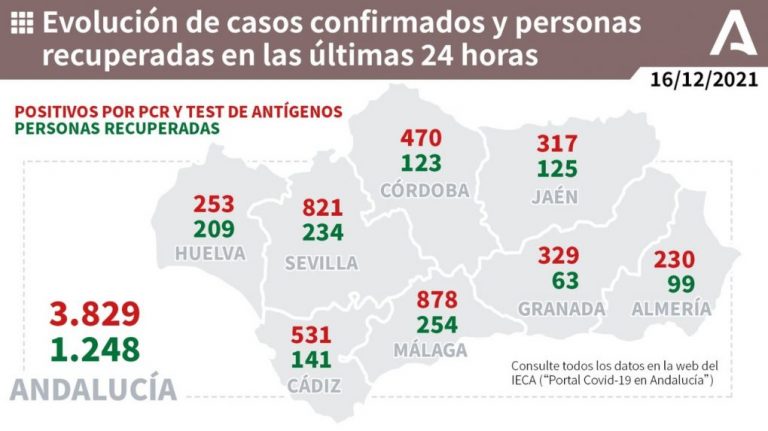 Huelva (84), Aracena (23) y Cartaya (16), municipios más afectados por los 253 casos de este jueves