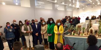 Diputación de Huelva inaugura su Belén, la exposición ‘Retales de Navidad’ y una muestra de dibujos infantiles