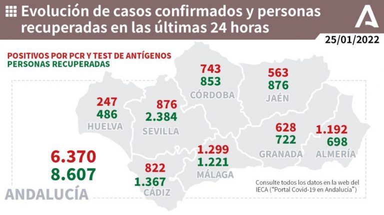Huelva (81), Lepe (14) y Cortegana (14), municipios más afectados por los 247 casos de este martes