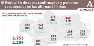 Huelva (63), Ayamonte (23) y Lepe (15), municipios más afectados por los 233 casos de un jueves con un muerto en Villablanca