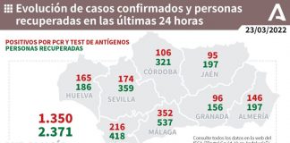 Huelva (52), Aljaraque (12) y Ayamonte (11), municipios más afectados por los 165 casos de un miércoles con un muerto en Almonte