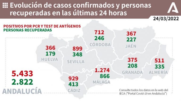 Huelva (82), El Campillo (37) y Ayamonte (31), municipios más afectados por los 366 casos de este jueves