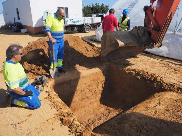 Cartaya inicia las obras de reparación del colector causante del episodio de malos olores en parte del municipio