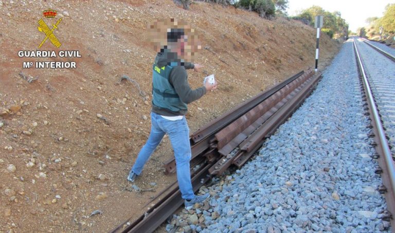Desarticulada una banda en Huelva por robar más de 38.000 kilos de vías de tren