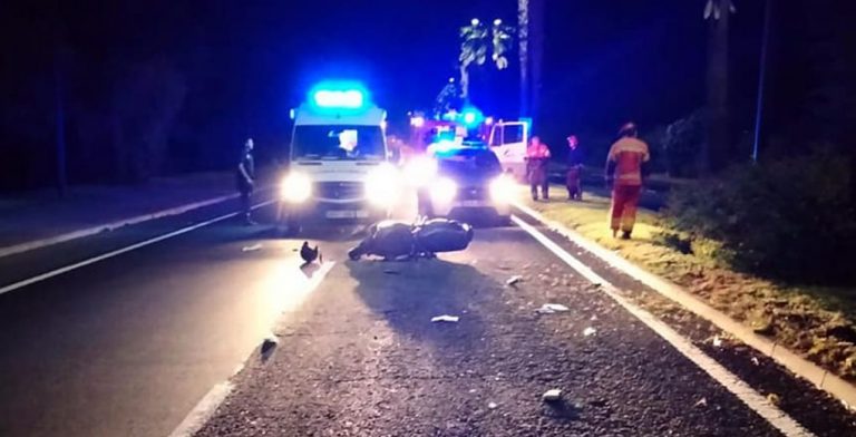 Un joven resulta herido de gravedad en un accidente de motocicleta en Ayamonte