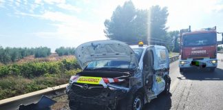 Una persona herida tras impactar un camión con un vehículo de mantenimiento de la A-49