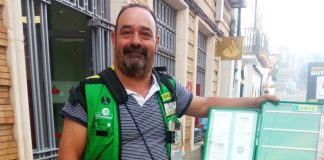 Alejandro Chamorro reparte 200.000 euros de la ONCE en Valverde del Camino