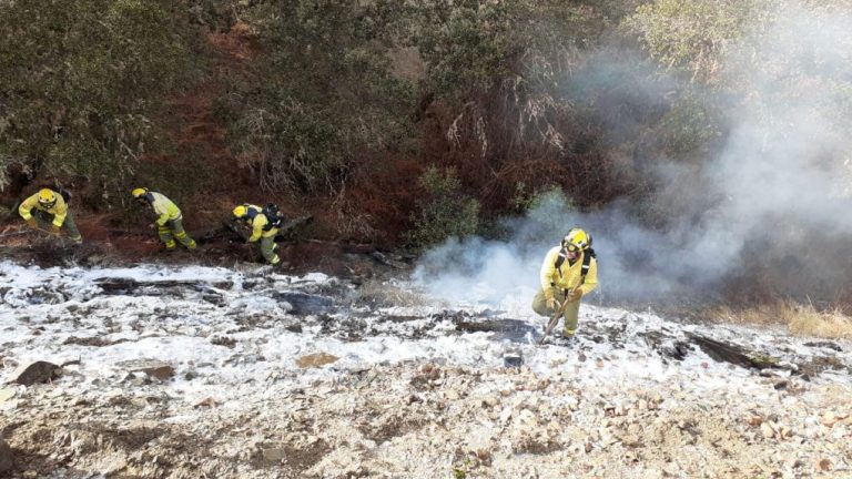 Controlado el incendio que ha afectado esta tarde a un paraje en Cumbres de San Bartolomé