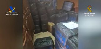Un detenido en la intervención de 2.500 kilos de hachís en una guardería ubicada en una finca de Ayamonte