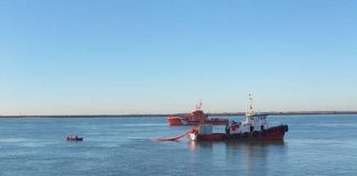 Capitanía Marítima dirige un simulacro por vertido de fuel-oil de un petrolero en la ría de Huelva